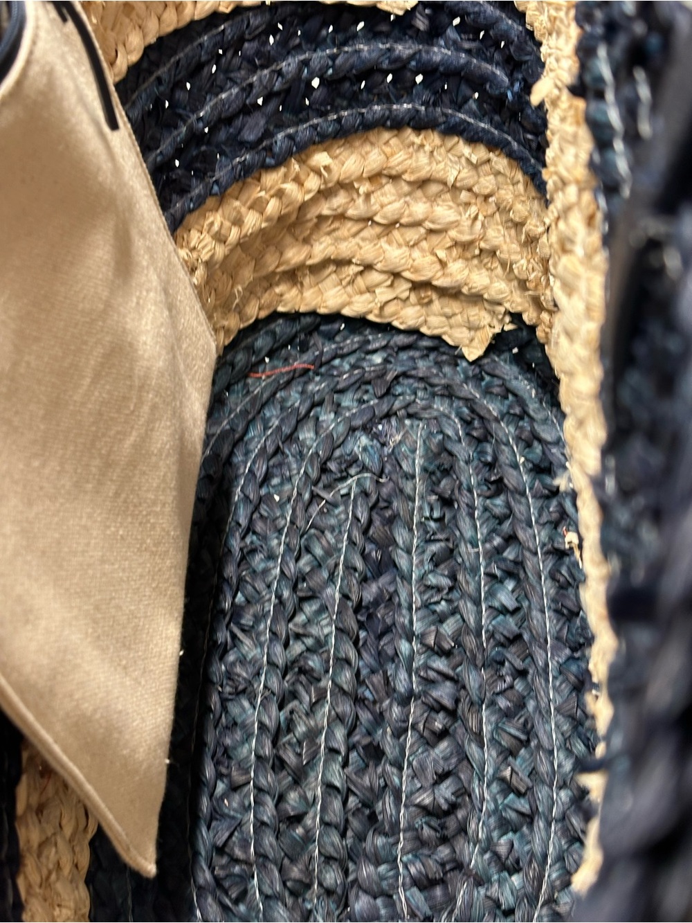 kate spade Shore Thing Navy, Natural & Red 'Out and About' Striped Straw Tote - Picture 9 of 16
